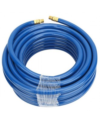 15M Blue Flexible Pneumatic PVC Hose with Quick Connector for Air Compressor
