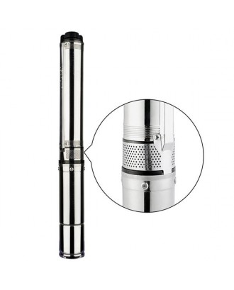 110v 750w Stainless Steel Deep Well Pump with Controller Silver