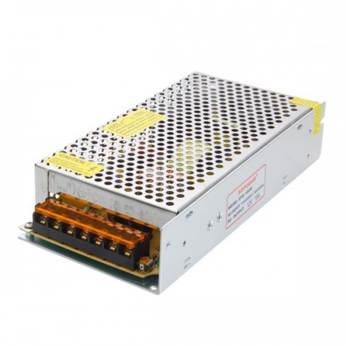 DC 12V 15A Regulated Switching Power Supply Silver 